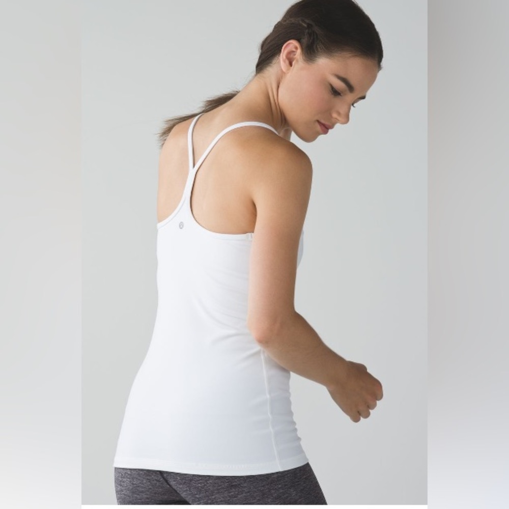 Lululemon power Y tank white